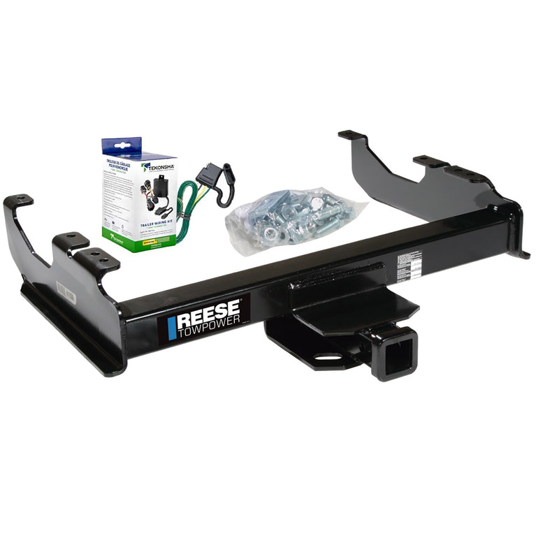 1963-1972 Chevrolet K10 Reese Towpower Class 5 Trailer Hitch, 2 Inch Square Receiver, Black w/ Plug-n-Play Wiring Kit 96938
