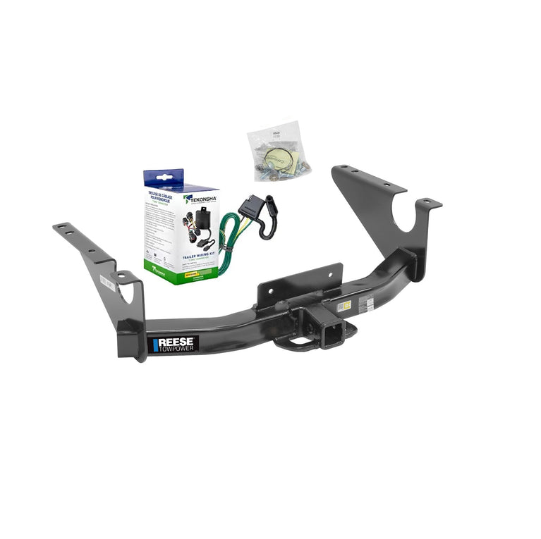 2015-2018 RAM 1500 Reese Towpower Class 5 Trailer Hitch, 2 Inch Square Receiver, Black w/ Custom Fit Wiring Kit